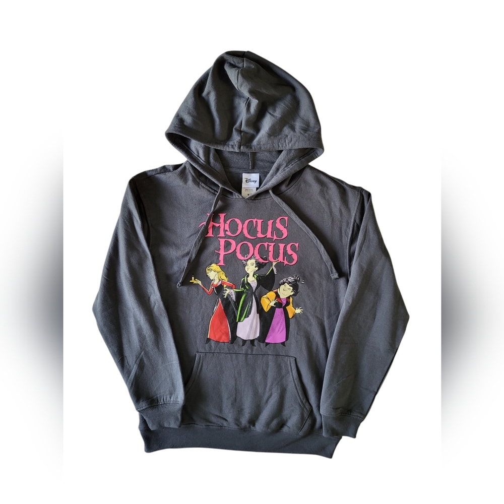 New Disney Witch Hocus Pocus Sanderson Sisters Hoodie Size Medium Womens Gray